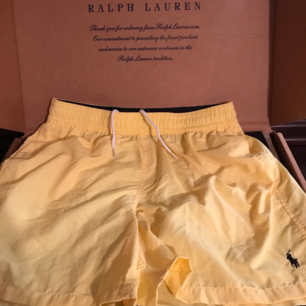 Ralph Lauren Yellow Swim Trunks